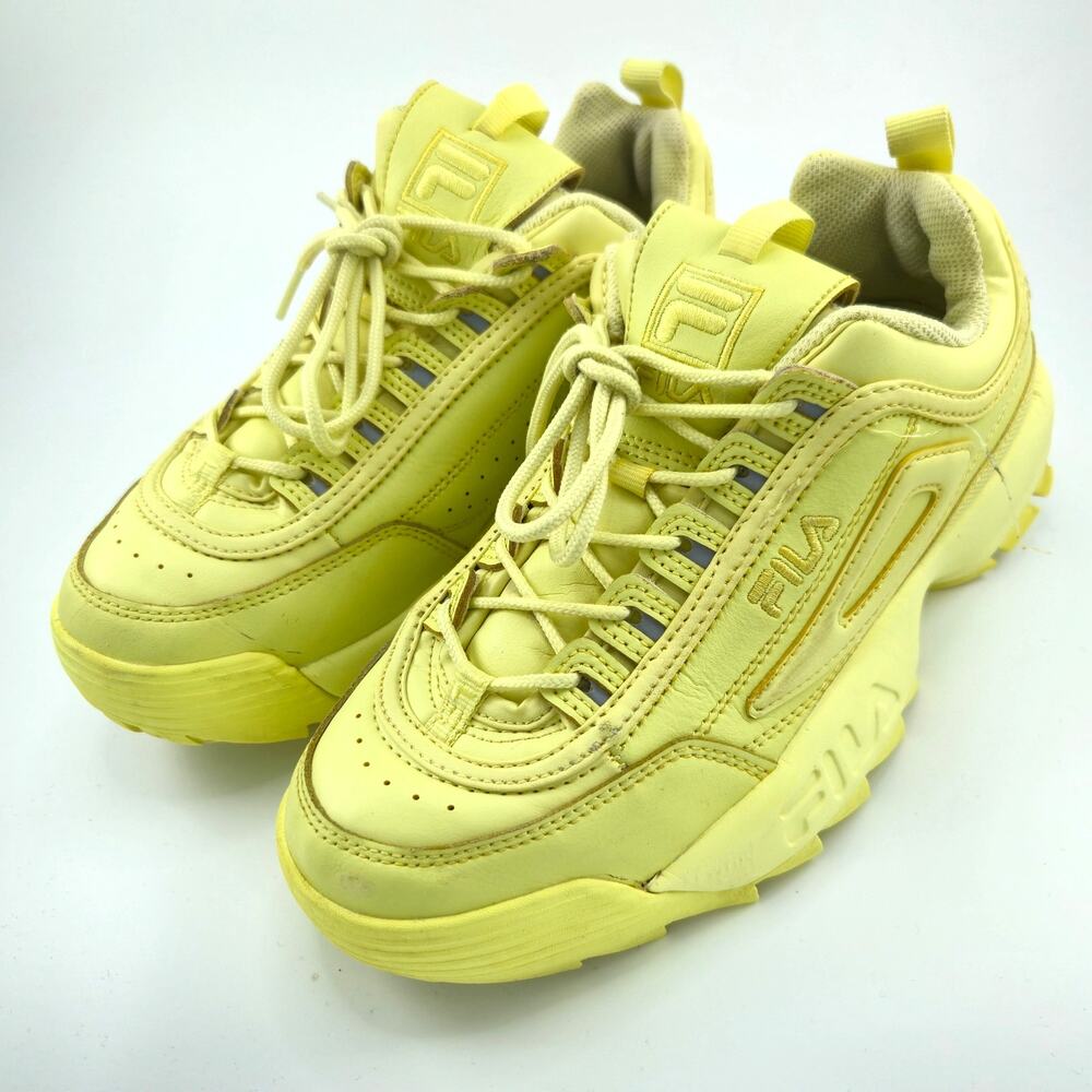FILA Disruptor II Light Women's Size 8 5XM01763-701 Safety Yellow Sneakers